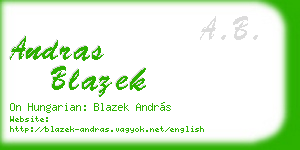 andras blazek business card